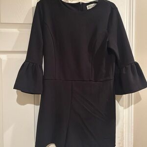 Elegant Black Romper with Flared Sleeves